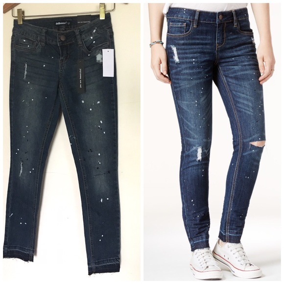 Dollhouse Denim - Dollhouse Juniors Tina Wash Paint Splatter Jeans